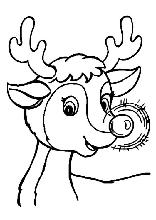 531x750 Coloring Page Rudolph's Glow