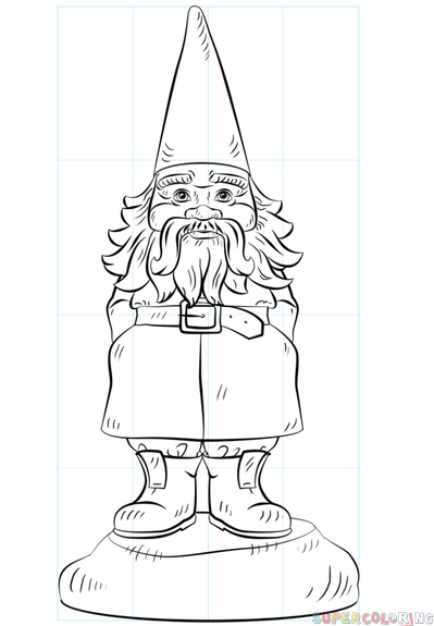 399x575 How To Draw A Gnome Step By Step Drawing Tutorials