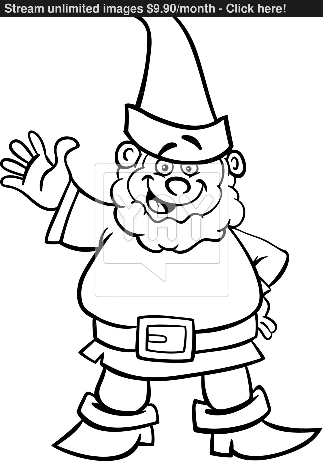 1121x1600 Gnome Or Dwarf Cartoon For Coloring Book Vector