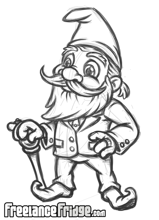 550x763 Cartoon Gnome In A Suit My Art, Cartoons, And Illustrations