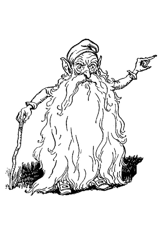 531x750 Coloring Page Gnome