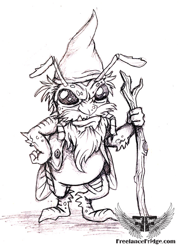 576x800 Cricket Gnome Freelance Fridge Illustration Amp Character Design