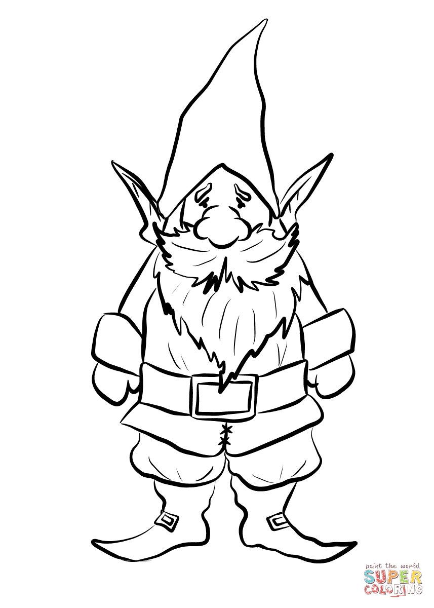 857x1200 Gnome Coloring Page Free Printable Coloring Pages