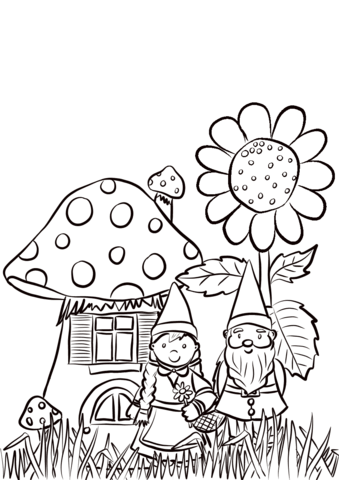 339x480 Garden Gnomes Family Coloring Page Free Printable Coloring Pages