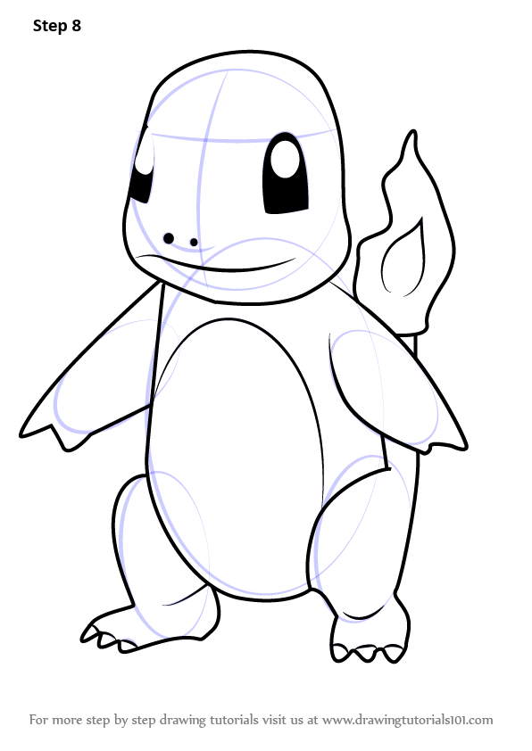 596x842 Learn How To Draw Charmander From Pokemon Go (Pokemon Go) Step By