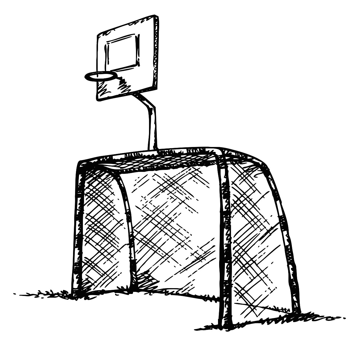 1235x1235 Two Basketball Players Printable Image Illustration Sketch For Two