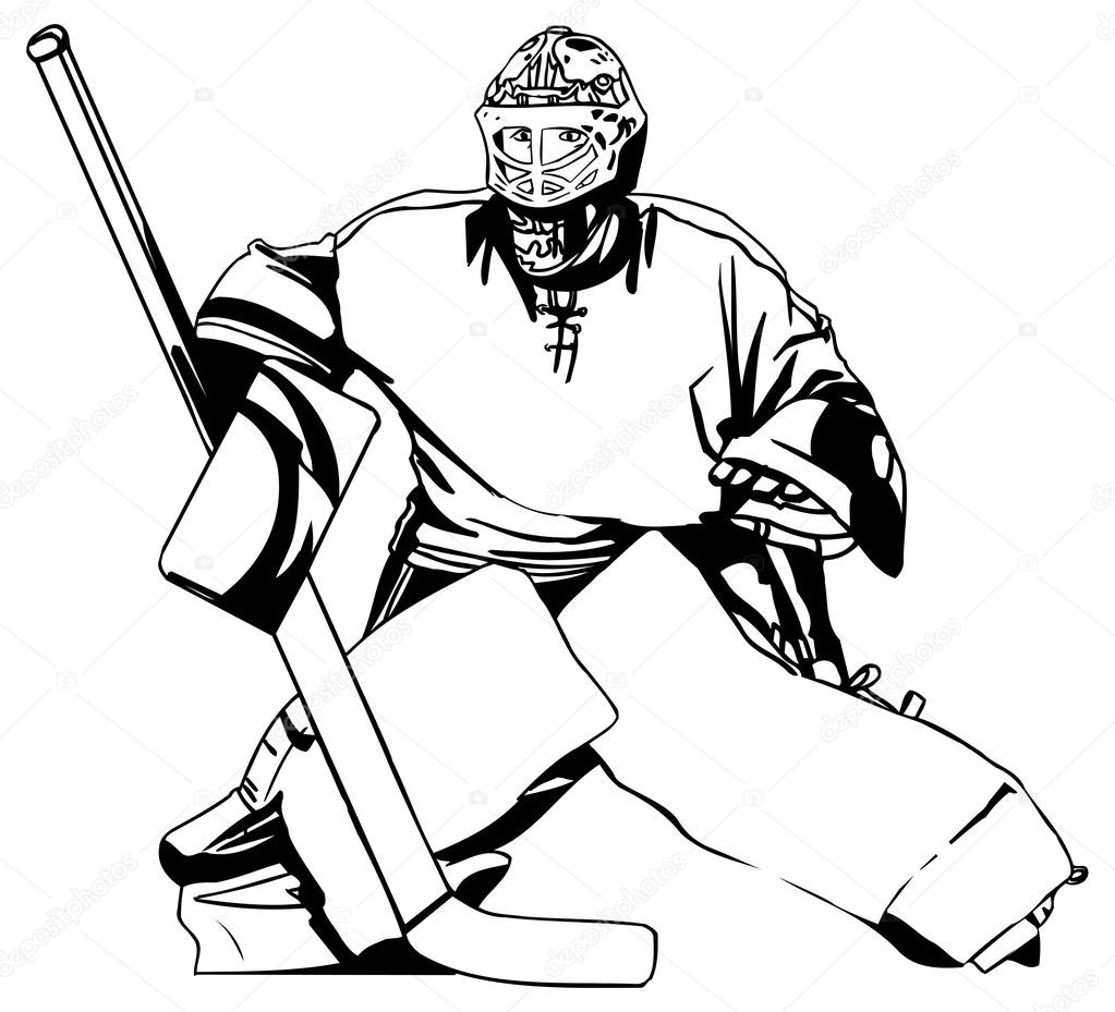 1023x929 Hockey Goalie Stock Vector Eokotnikova