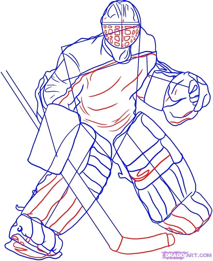 818x1003 Coloring Hockey Goalie Coloring Pages