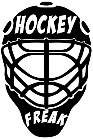 300x448 Hockey Freak Goalie Mask Car Or Truck Window Decal Sticker