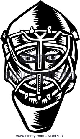 271x470 Illustration Of A Ice Hockey Goalie Helmet Set On Isolated White