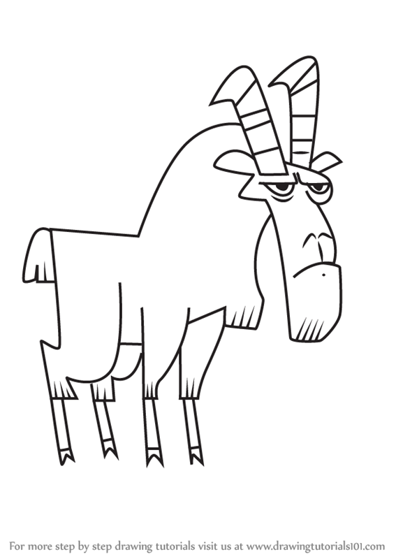 567x800 Learn How To Draw Goat From Total Drama (Total Drama) Step By Step