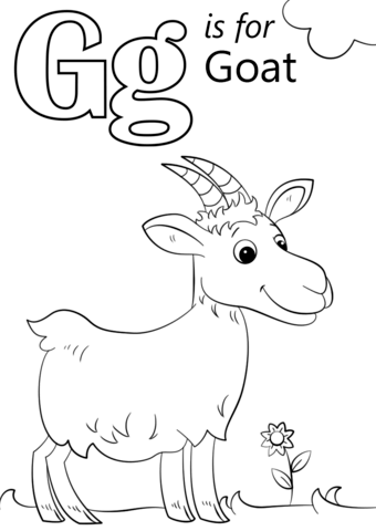 340x480 Letter G Is For Goat Coloring Page Free Printable Coloring Pages