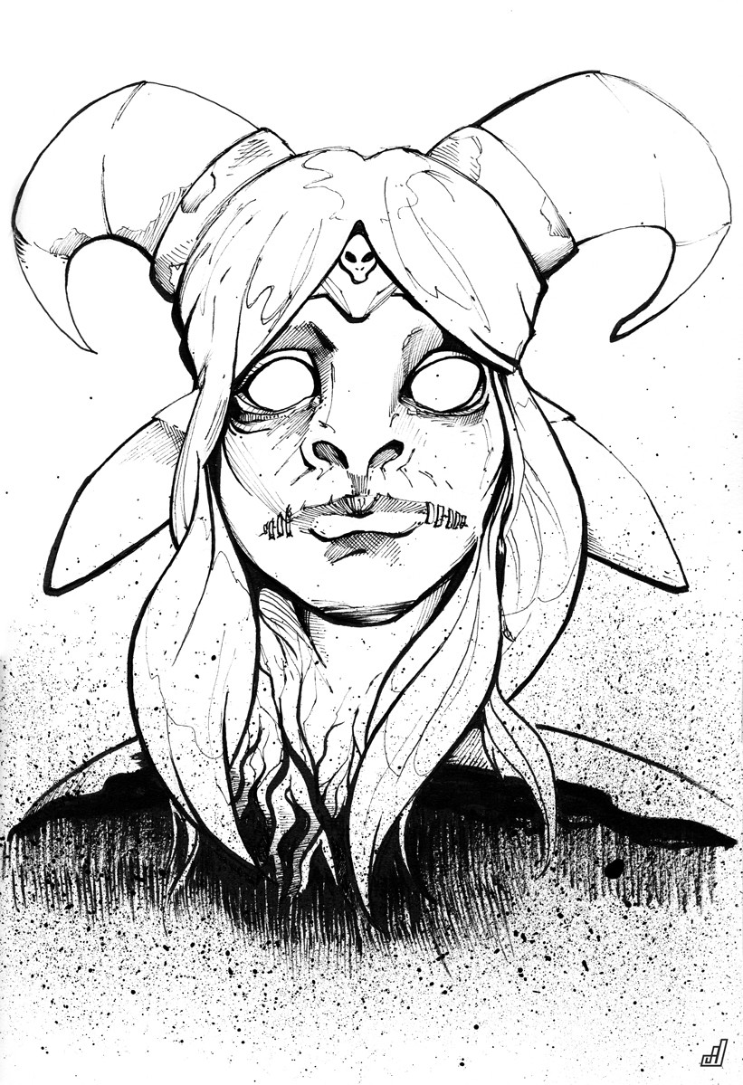 821x1199 Goat Witch By Adam Mudrinic