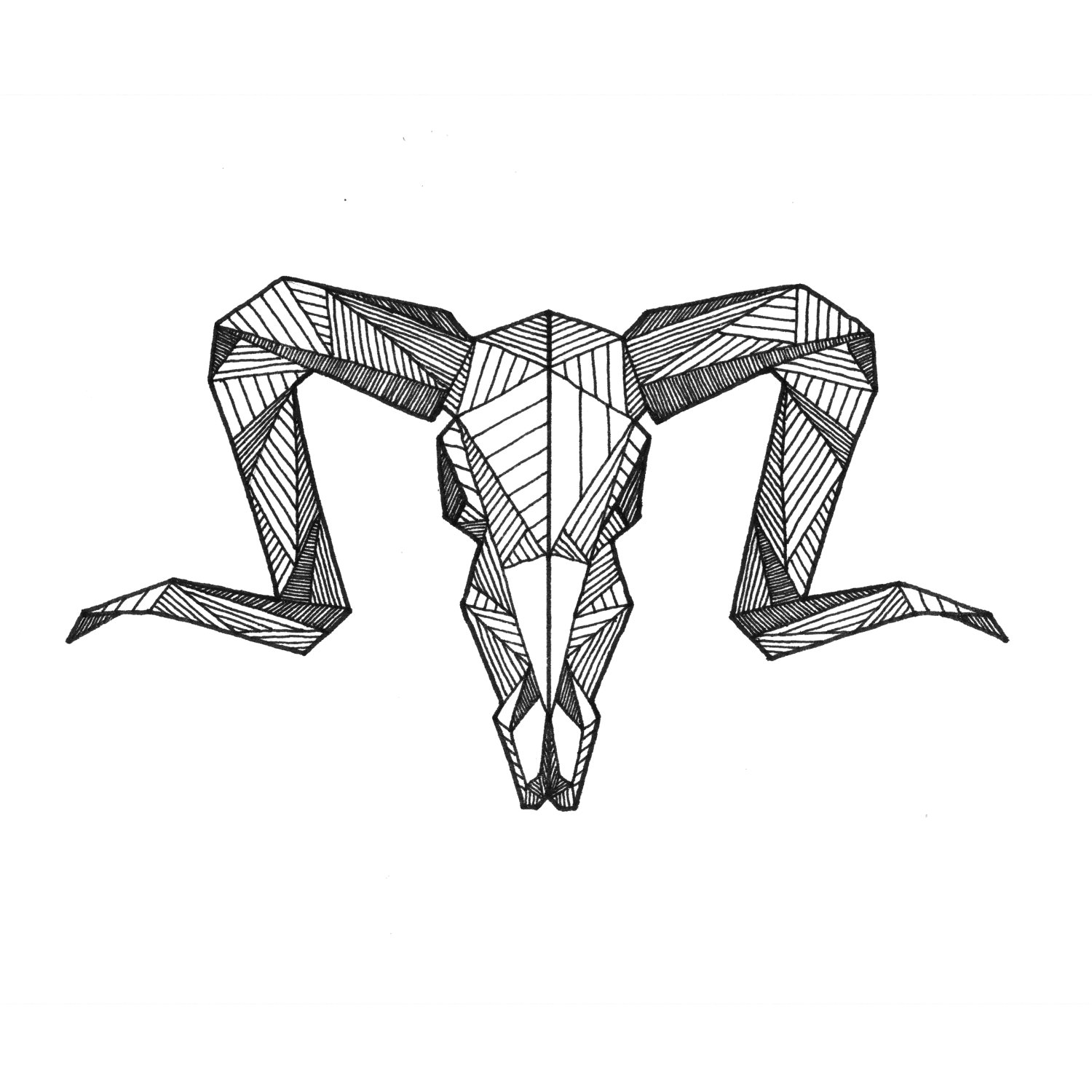 1500x1500 Ram Origami Chinese Illustrationdesign Tattoo