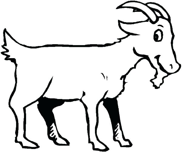 600x502 Goats Coloring Sheet