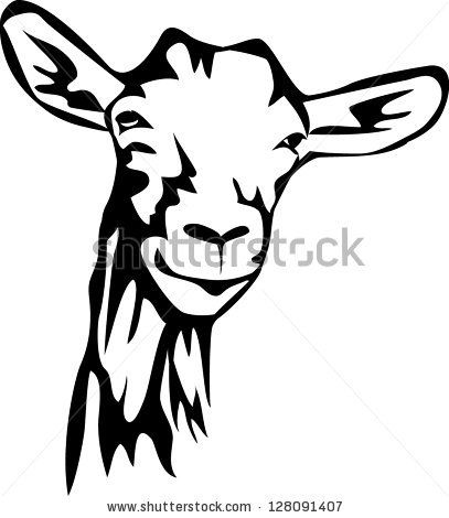 407x470 Goat Outline Vector