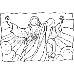 300x300 Royalty Free Drawing Of God 164820 Vector Clip Art Image