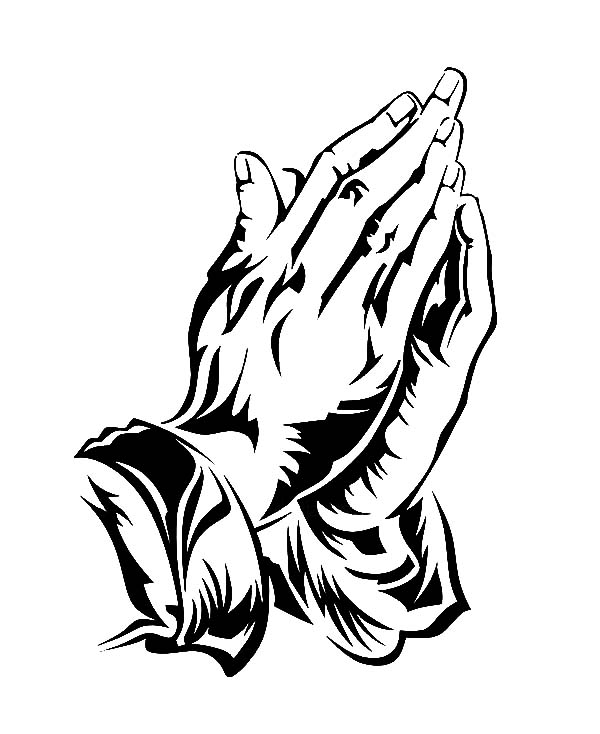 600x734 Praying To God Hands Coloring Pages Praying To God Hands Coloring