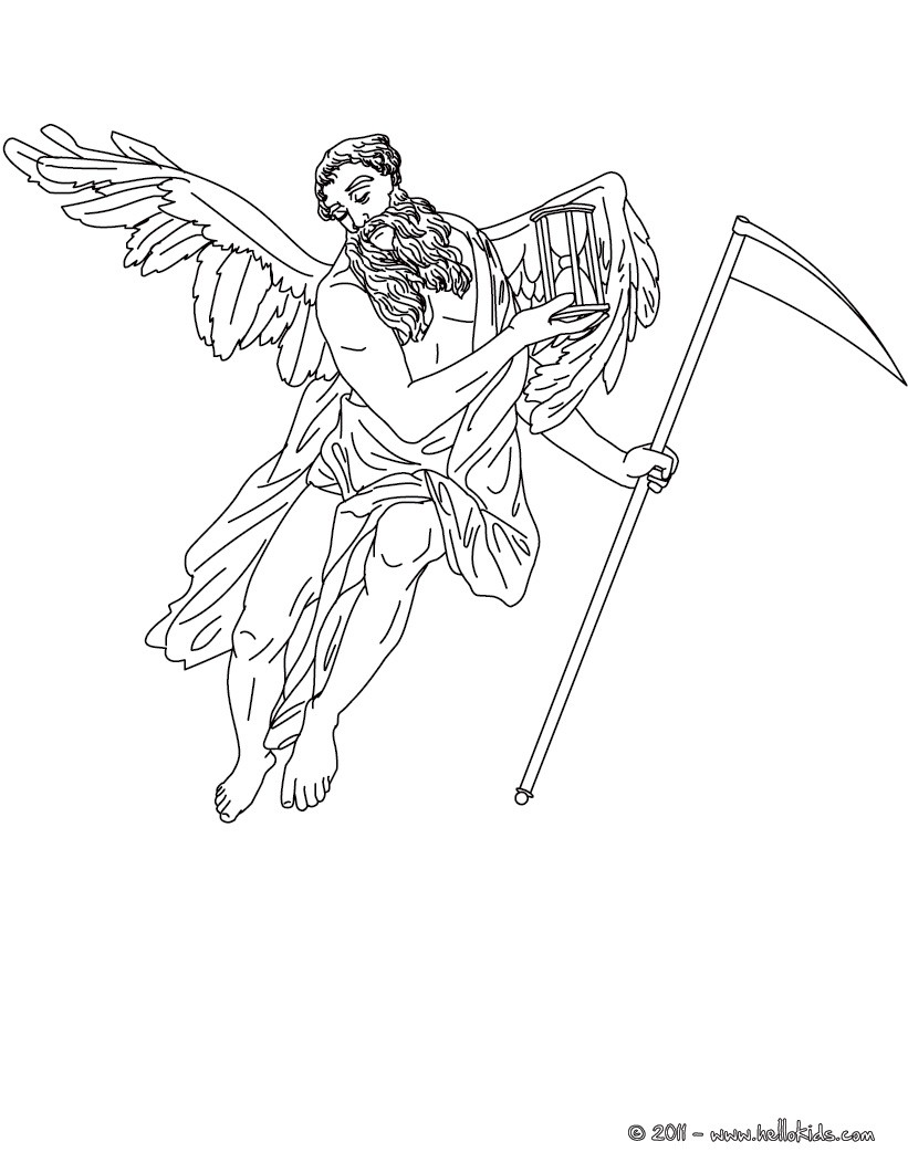 821x1061 Chronos The Greek Titan God Of Time Coloring Pages