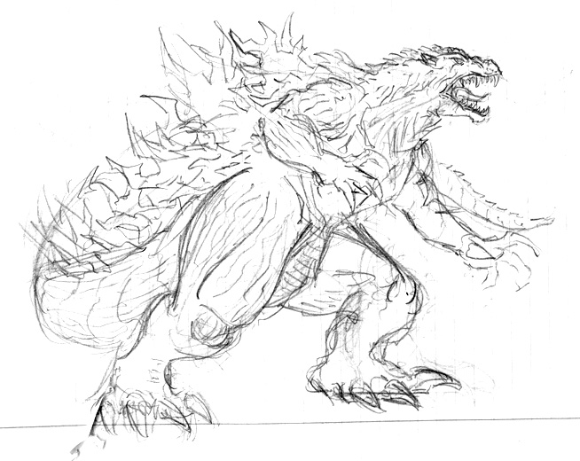 Godzilla Drawing at GetDrawings | Free download