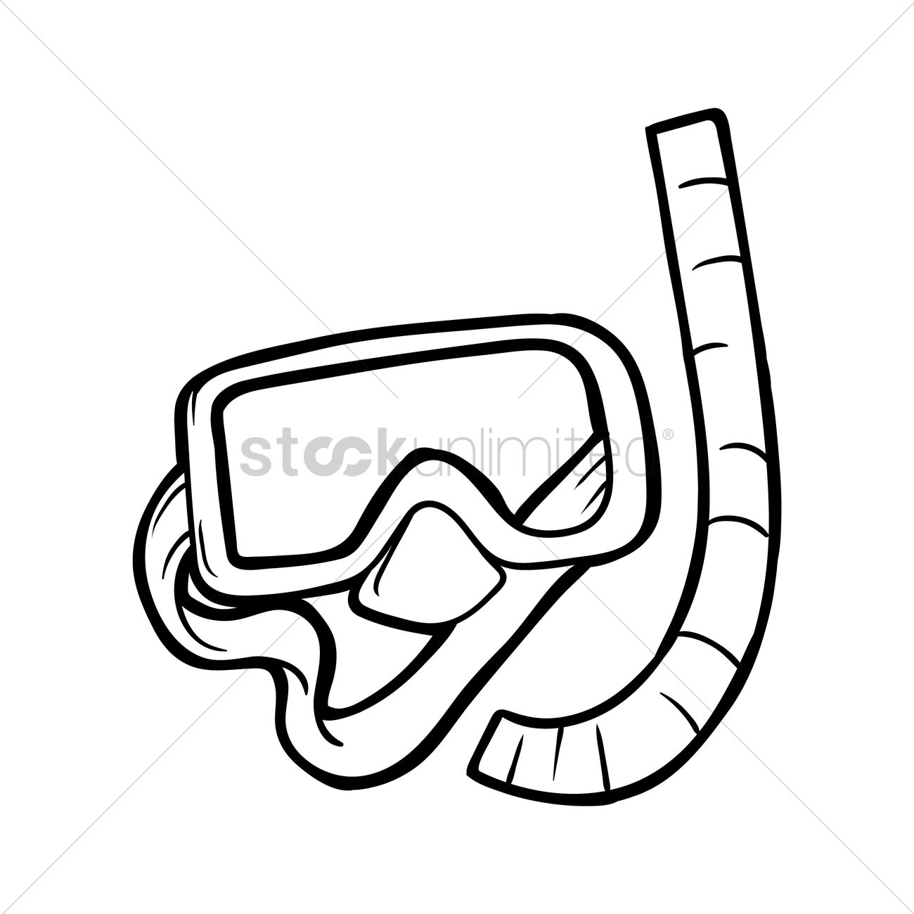 1300x1300 Snorkeling Mask Vector Image