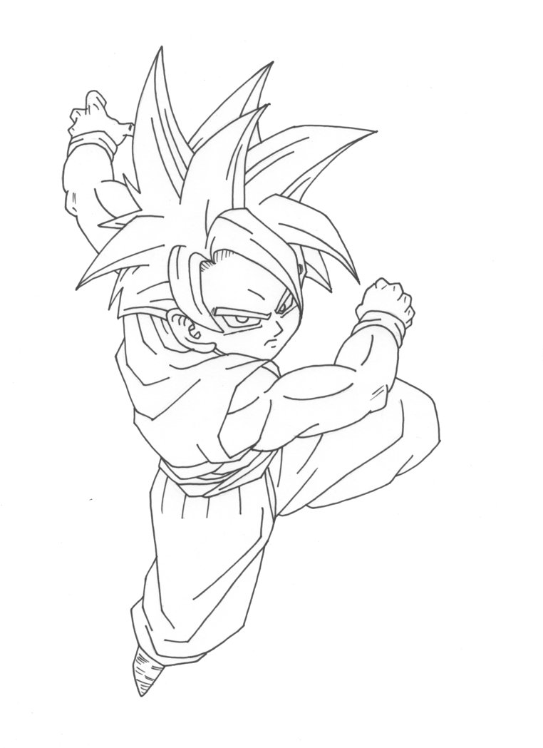 762x1049 Gohan Ssj Lineart By Cheygipe