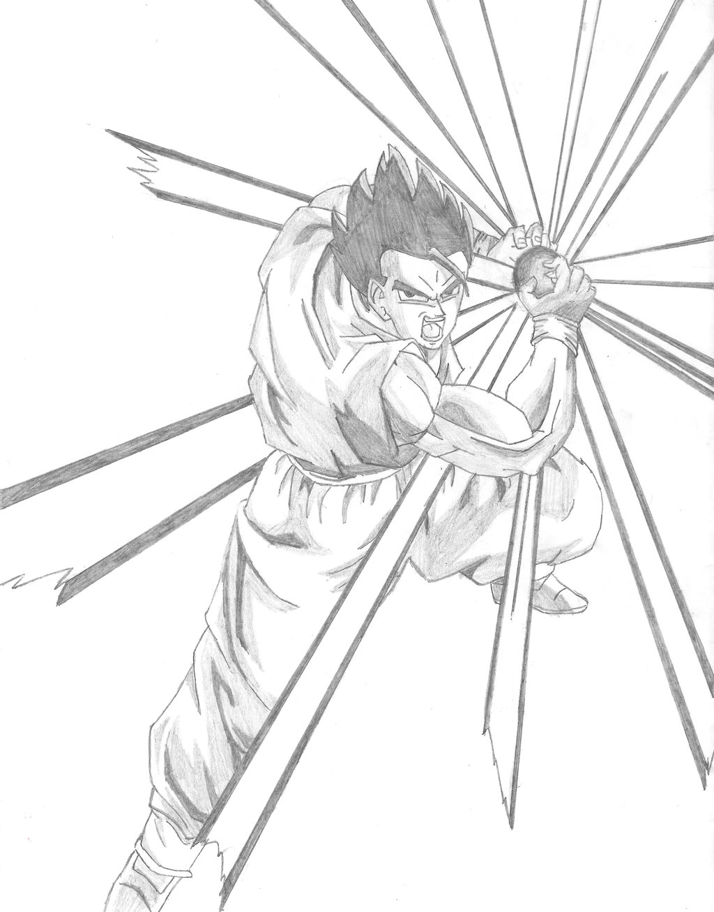 1024x1307 Mystic Gohan Fanart Drawing (Re) By Polishrocky00