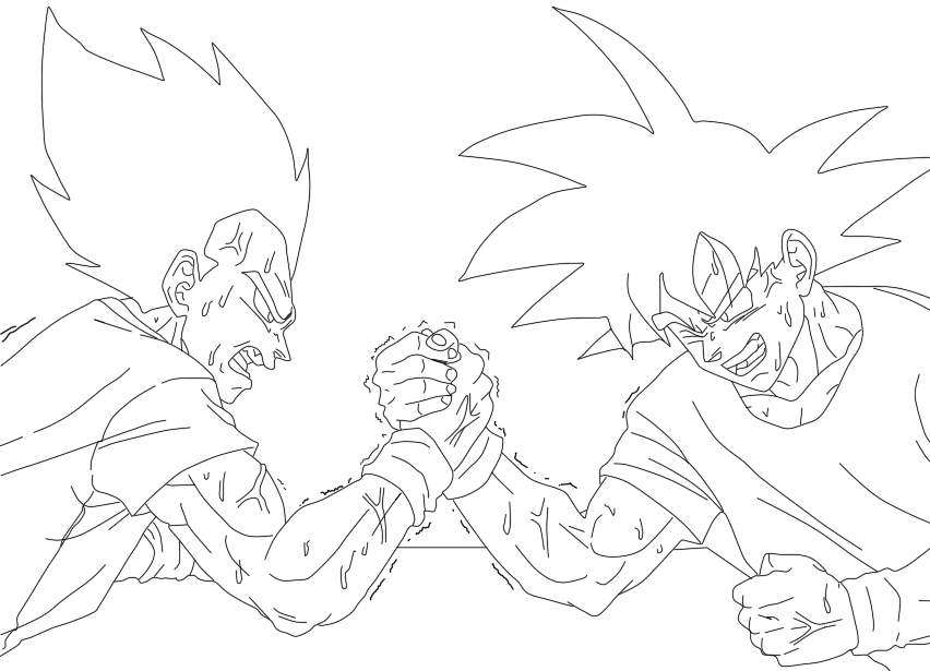 852x615 Goku E Vegeta By Blaackz