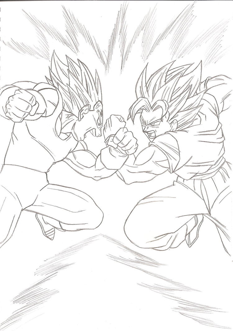 Goku And Vegeta Drawing at GetDrawings | Free download