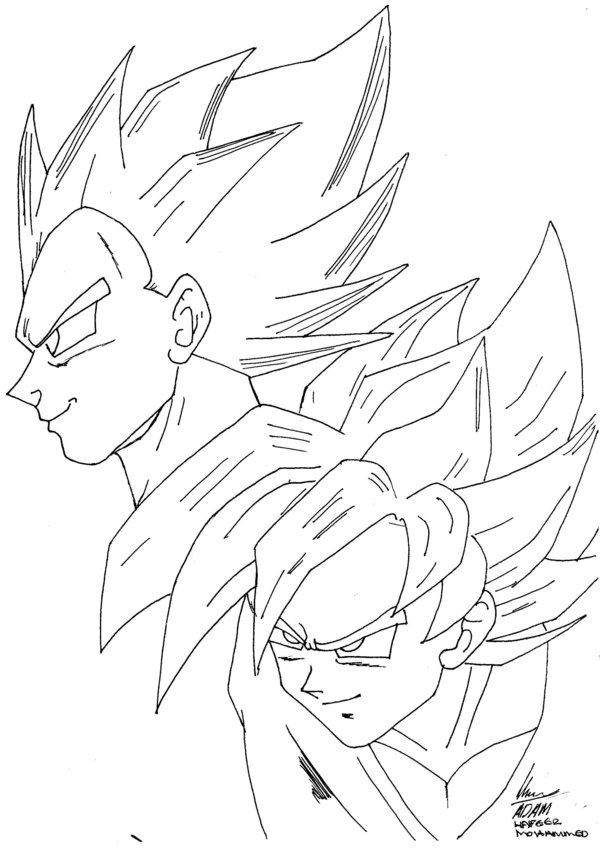 600x848 Vegeta And Goku By Yashwarran