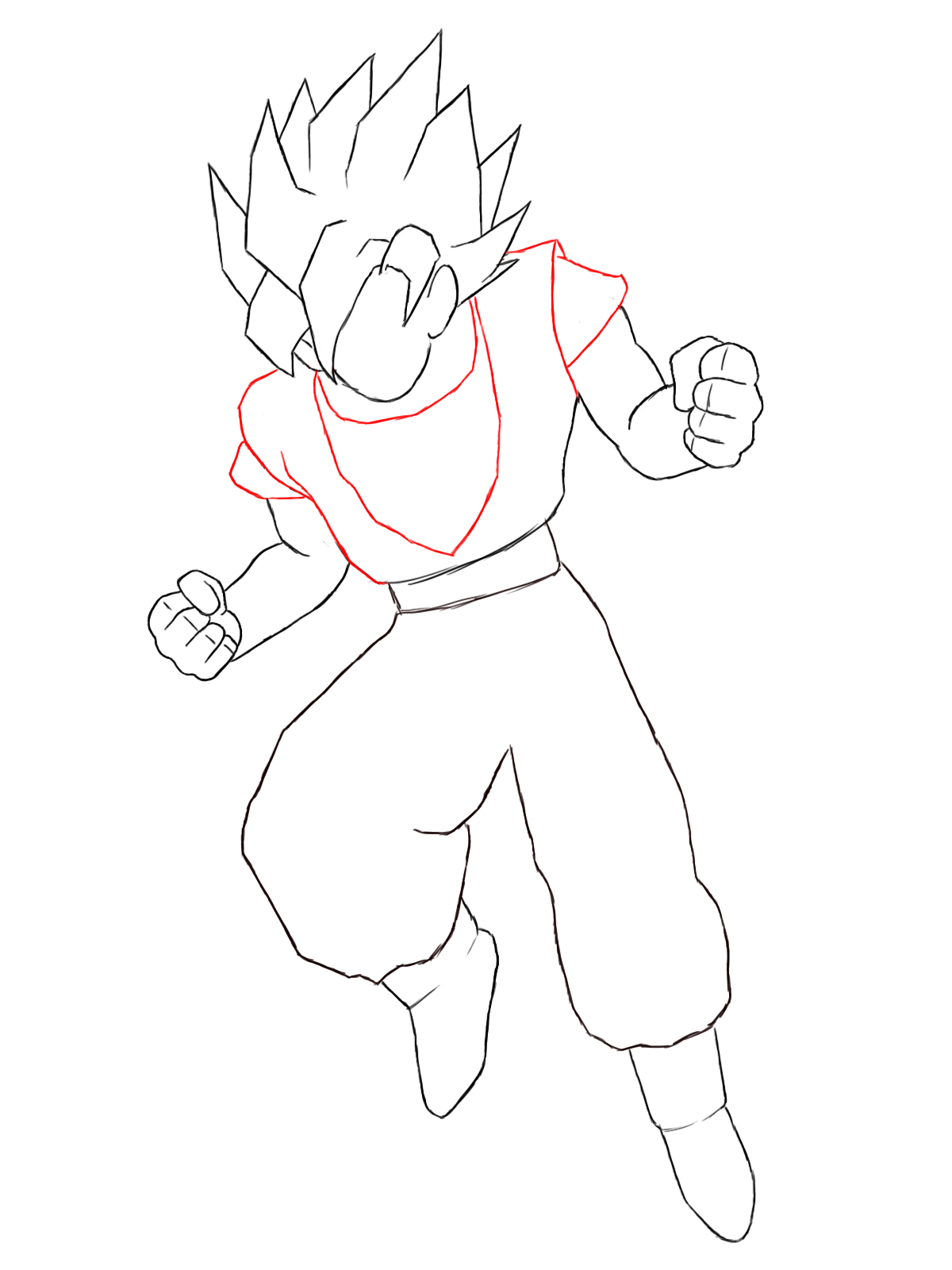 1200x1600 How To Draw Goku