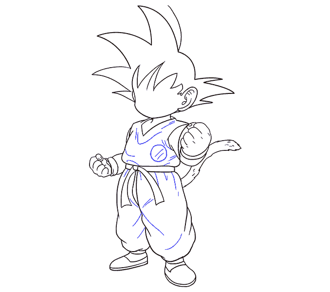 678x600 How To Draw Goku In A Few Easy Steps Easy Drawing Guides