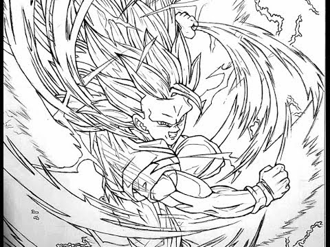480x360 Sketch Drawing Goku Ssj 3