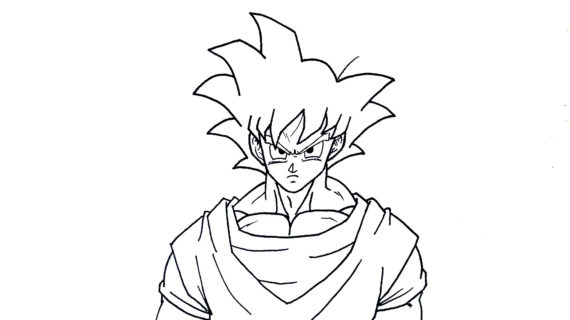 570x320 Dragon Ball Z Goku Drawing