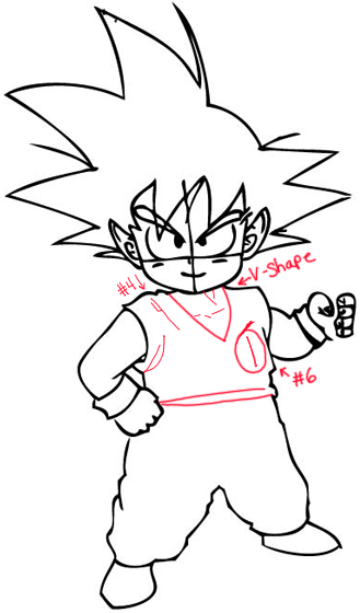 329x560 How To Draw Son Goku As A Child From Dragon Ball Z With Drawing