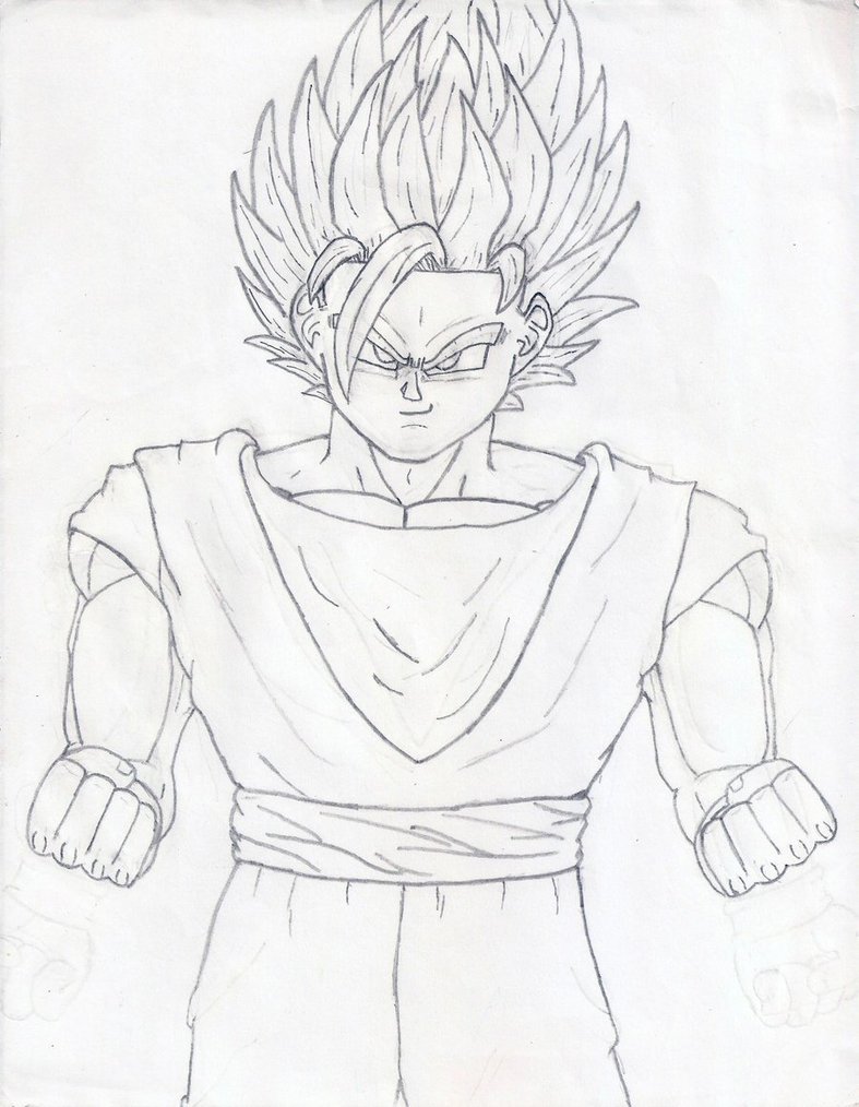 787x1014 Goku Ssj2 Sketch By Gokuevp