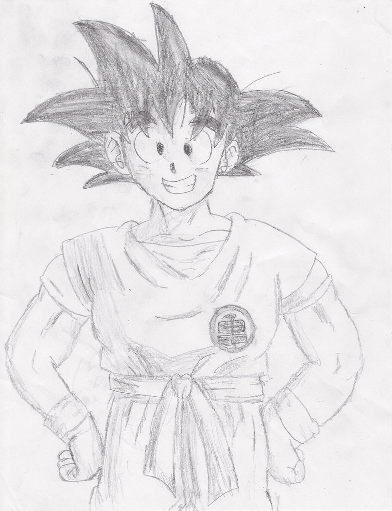 783x1020 Sketch Of Goku By Dapuffster