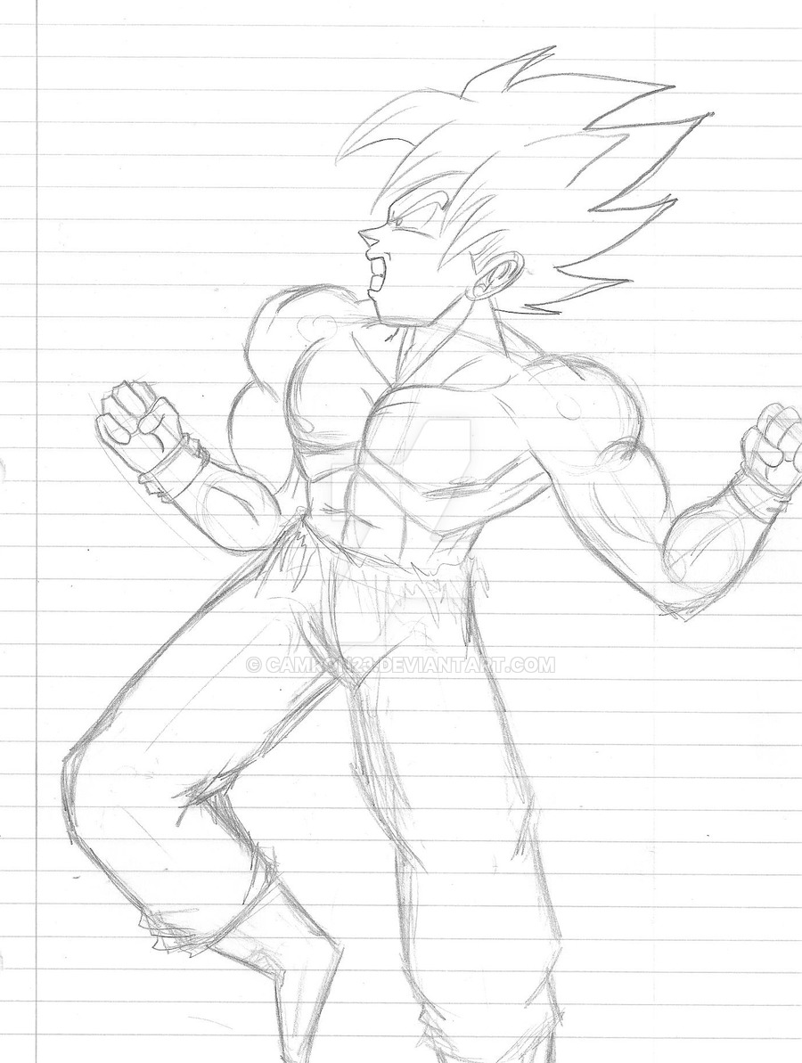 900x1193 Class Boredom Goku Sketch By Camron23