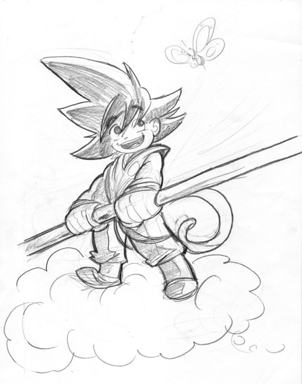 600x763 Lil Goku Sketch By Kross29