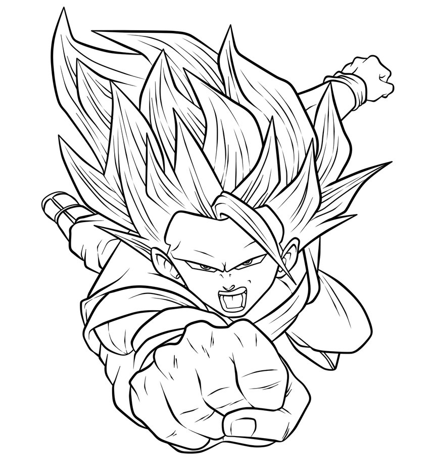 863x925 Goku Ssj3 Linearts By Wladyb91