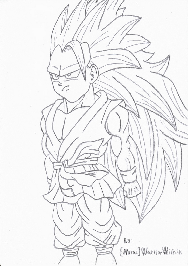 743x1050 Kid Goku Ssj3 By Miraiwarriorwithin