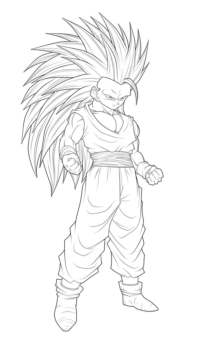 694x1150 Dbz Drawings Ssj3 T Gohan