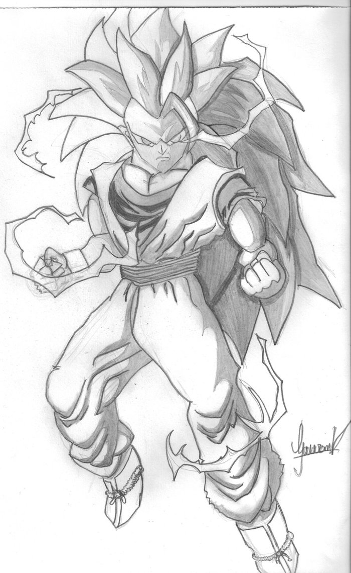 Goku Ssj3 Drawing at GetDrawings | Free download