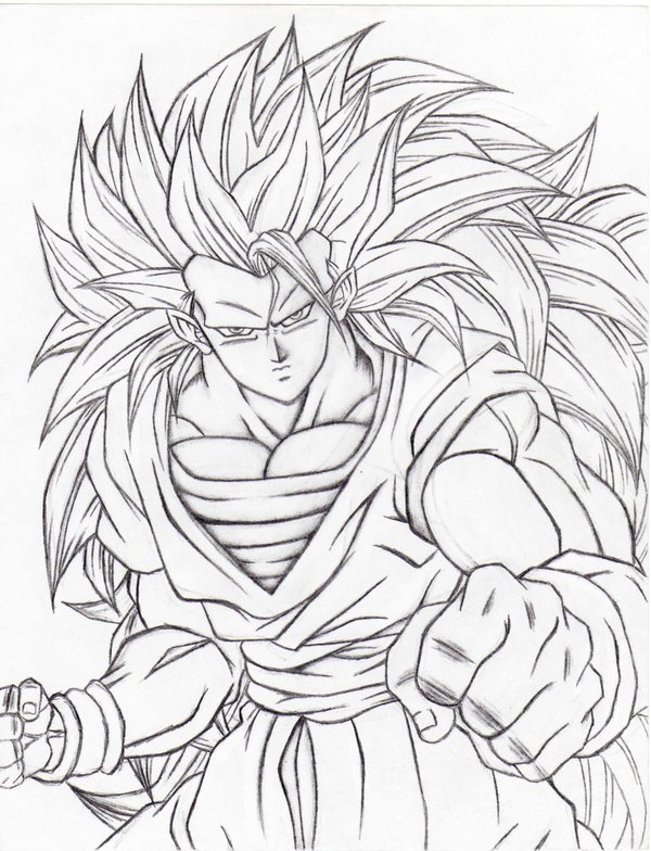 Goku Ssj3 Drawing at GetDrawings | Free download