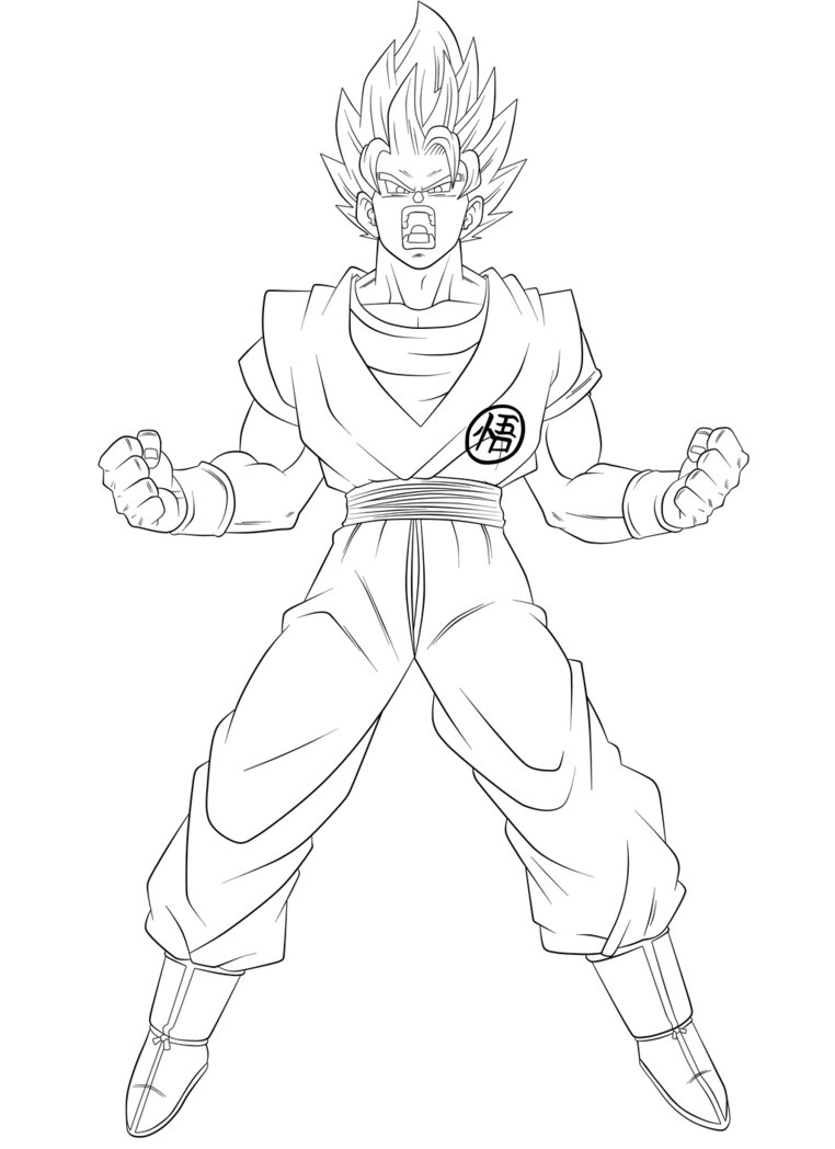 Goku Super Saiyan 2 Drawing at GetDrawings | Free download