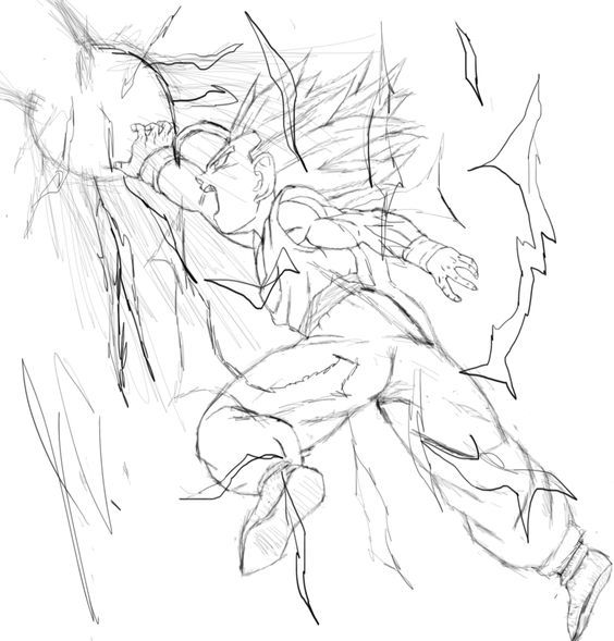 564x589 Super Saiyan 2 Teen Gohan Drawing Sketch Dragon Ball