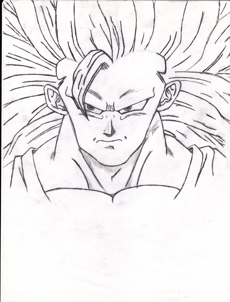 781x1023 Goku Super Saiyan 3 By Neonewtype