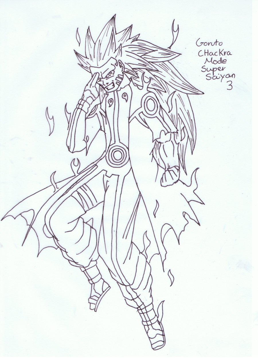 900x1260 Goruto Kurama Chakra Super Saiyan 3 By Jmbfanart