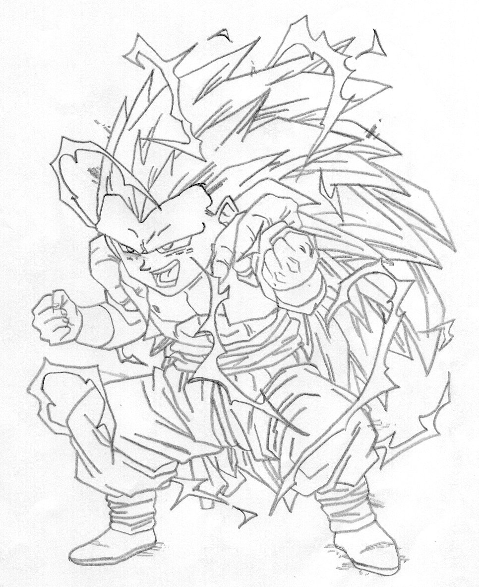 966x1182 Super Saiyan 3 Gotenks Is Here By Sharingan Kyuubi