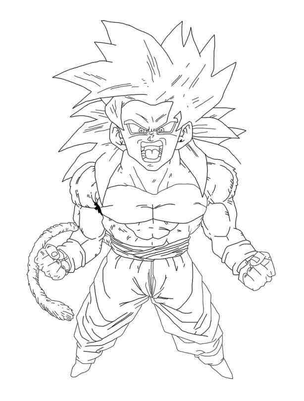 Goku Super Saiyan 4 Drawing at GetDrawings | Free download